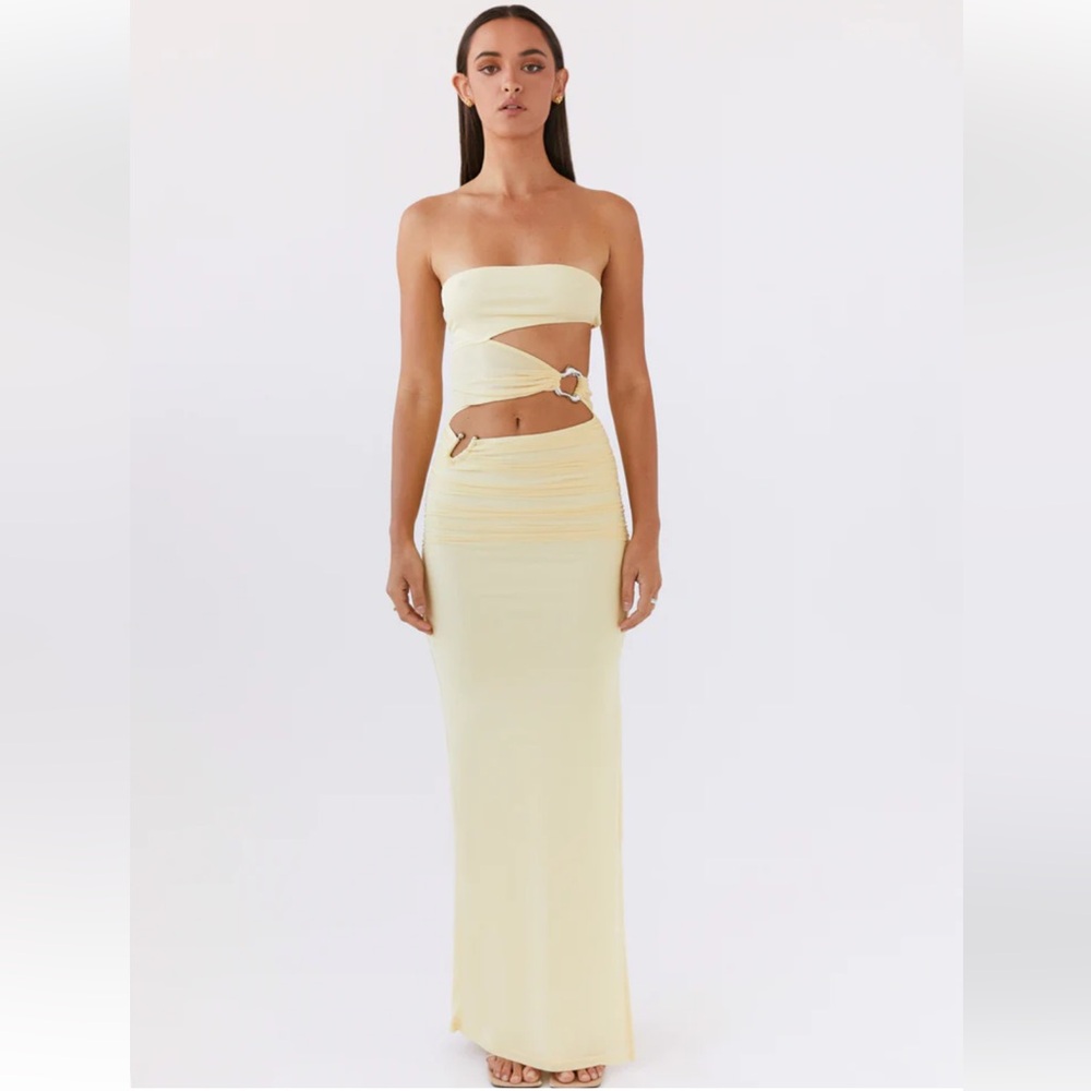 Peppermayo Into Pieces Mesh Maxi Dress